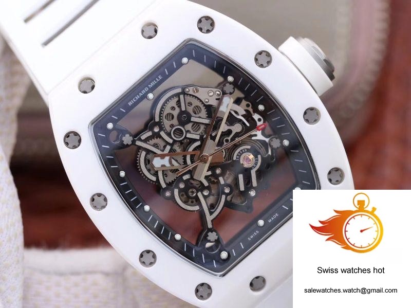 Richard Mille RM055 White Ceramic Skeleton Dial KV Factory V2 4 Richard Mille RM055 White Ceramic Skeleton Dial KV Factory V2 4