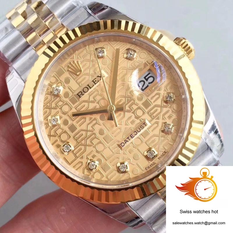 Rolex Datejust 126333-0003 41MM EW Factory Diamond-studded Gold Textured Dial 4 Rolex Datejust 126333-0003 41MM EW Factory Diamond-studded Gold Textured Dial 4