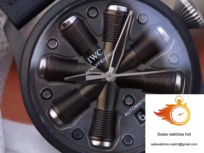 IWC Schaffhausen Pilot Top Gun 44 Black Nylon Strap Fuse Dial 4 IWC Schaffhausen Pilot Top Gun 44 Black Nylon Strap Fuse Dial 4