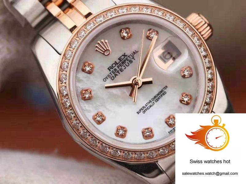 Rolex Lady Datejust Two Tone Bracelet 28MM Enamel Dial 4 Rolex Lady Datejust Two Tone Bracelet 28MM Enamel Dial 4