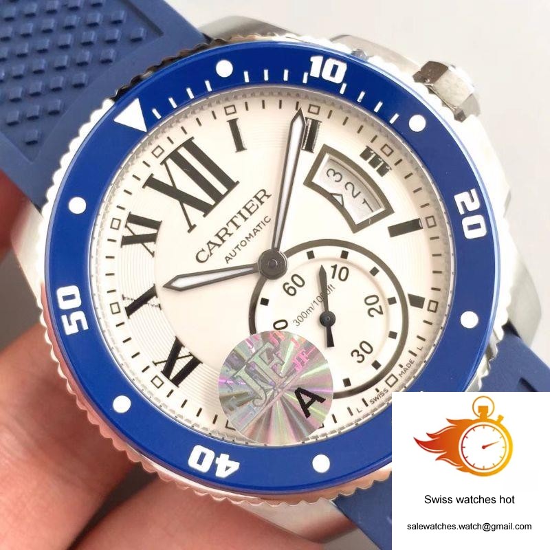 Calibre De Cartier Diver 42MM WSCA0011 JF Factory White Dial 4 Calibre De Cartier Diver 42MM WSCA0011 JF Factory White Dial 4