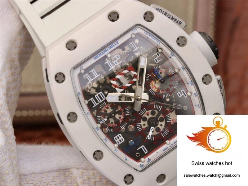 Richard Mille RM011 Chronograph KV Factory White Hollow Dial 4 Richard Mille RM011 Chronograph KV Factory White Hollow Dial 4