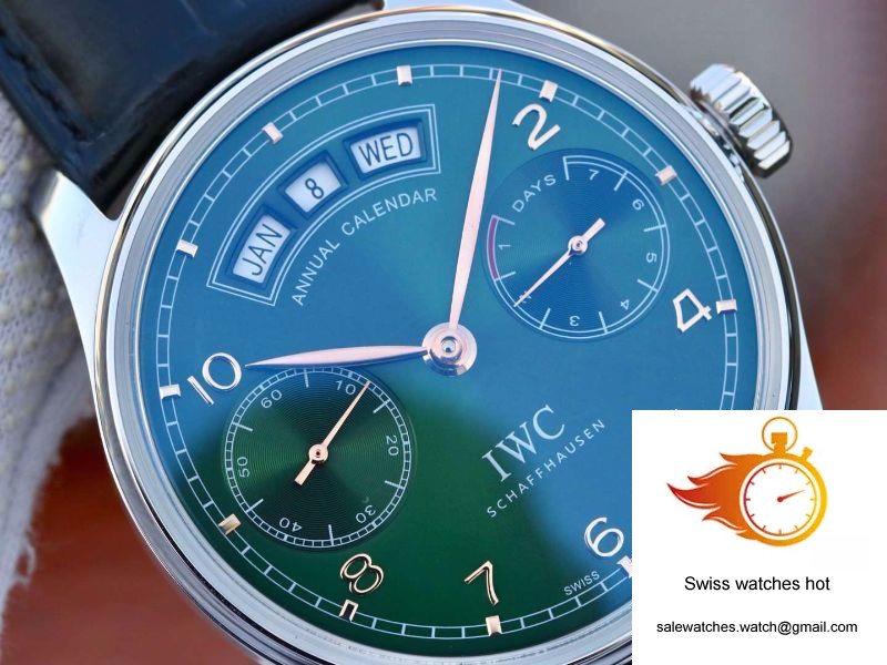 IWC Portugieser Annual Calendar IW503510 YL Factory Green Dial 4 IWC Portugieser Annual Calendar IW503510 YL Factory Green Dial 4