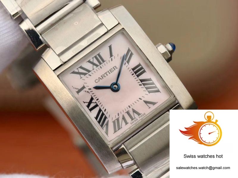 Cartier Tank Francaise Ladies W51028Q3 Pink Dial 4 Cartier Tank Francaise Ladies W51028Q3 Pink Dial 4