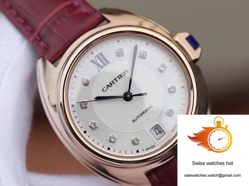 Cle De Cartier Automatic 35mm WJCL0032 18K Rose Gold Silver-gray Dial 4 Cle De Cartier Automatic 35mm WJCL0032 18K Rose Gold Silver-gray Dial 4
