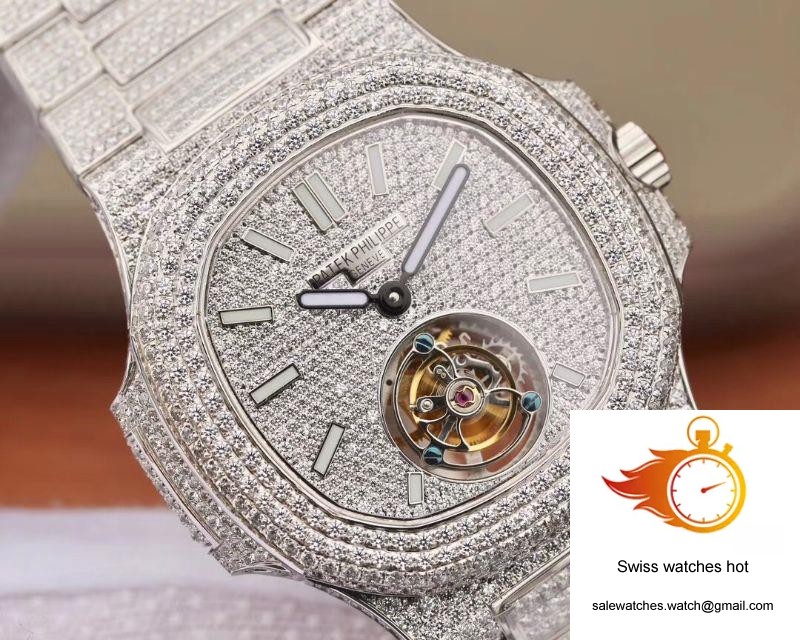 Patek Philippe Nautilus Jumbo 5711 Tourbillon R8 Factory 18K White Gold Diamond Dial 4 Patek Philippe Nautilus Jumbo 5711 Tourbillon R8 Factory 18K White Gold Diamond Dial 4