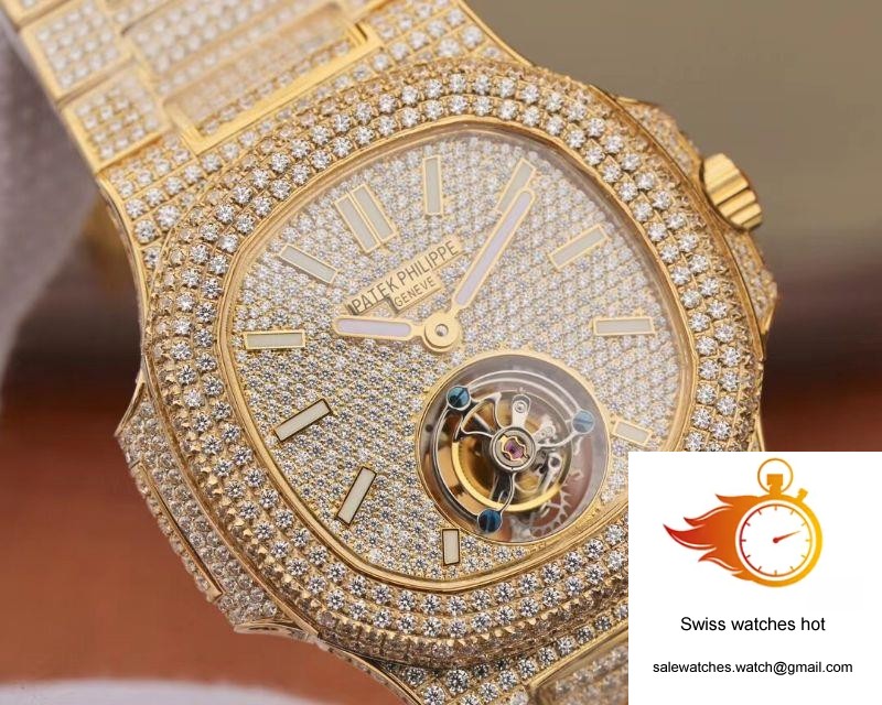 Patek Philippe Nautilus Jumbo 5711 Tourbillon R8 Factory 18K Yellow Gold Diamond Dial 4 Patek Philippe Nautilus Jumbo 5711 Tourbillon R8 Factory 18K Yellow Gold Diamond Dial 4