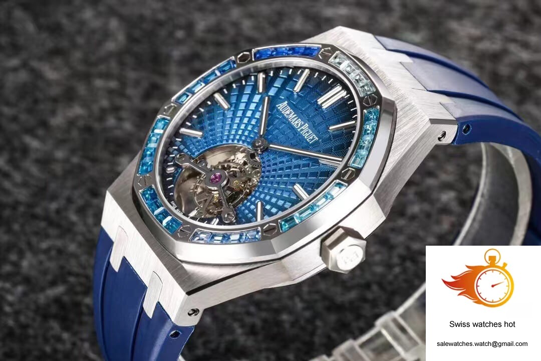 Audemars Piguet Royal Oak Tourbillon R8 Factory V3 Blue Rubber Strap 4 Audemars Piguet Royal Oak Tourbillon R8 Factory V3 Blue Rubber Strap 4