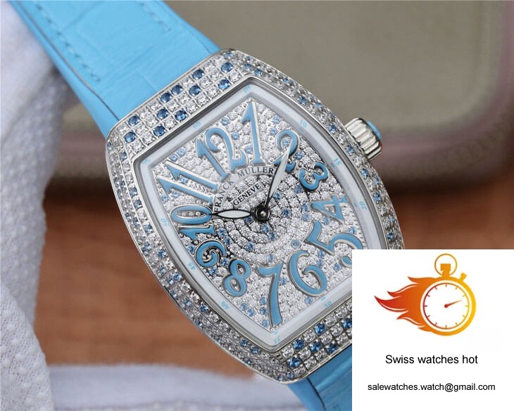 Franck Muller Ladies Collection V 32 SC AT FO D CD BL ABF Factory Diamond-set Bezel 4 Franck Muller Ladies Collection V 32 SC AT FO D CD BL ABF Factory Diamond-set Bezel 4