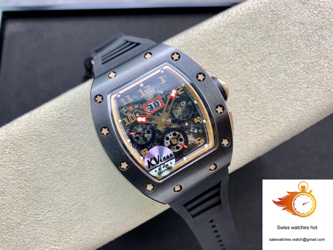 Richard Mille RM011 KV Factory Black Ceramic Skeleton Dial 4 Richard Mille RM011 KV Factory Black Ceramic Skeleton Dial 4