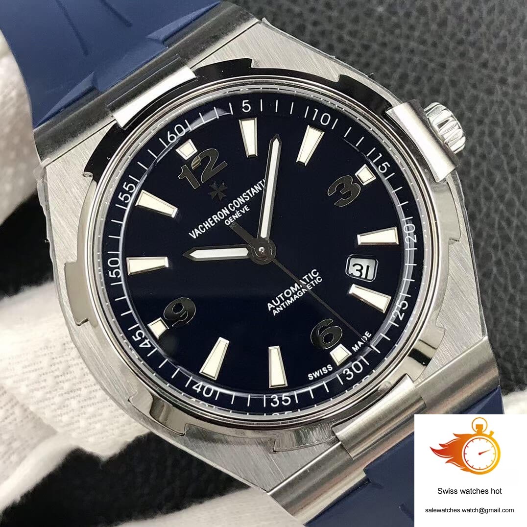 Vacheron Constantin Overseas 47040 8F Factory Blue Rubber Strap 4 Vacheron Constantin Overseas 47040 8F Factory Blue Rubber Strap 4