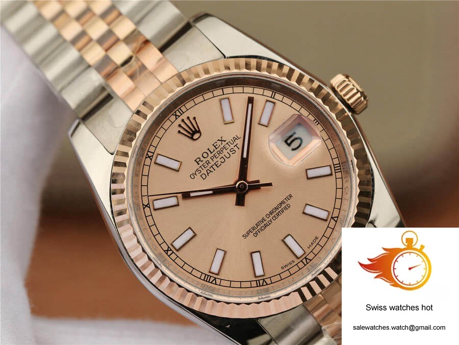 Rolex Datejust 116231 36MM GM Factory Rose Gold Pink Dial 4 Rolex Datejust 116231 36MM GM Factory Rose Gold Pink Dial 4