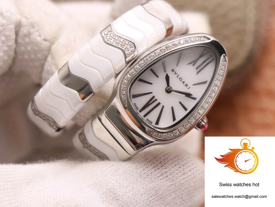 Bvlgari Serpenti BV Factory Stainless Steel Diamond Case 4 Bvlgari Serpenti BV Factory Stainless Steel Diamond Case 4