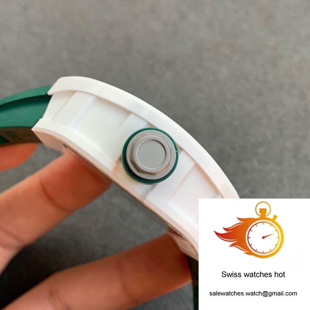 Richard Mille RM055 KV Factory V2 Green Rubber Strap 4 Richard Mille RM055 KV Factory V2 Green Rubber Strap 4