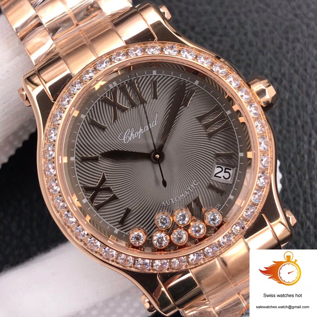 Chopard Happy Diamonds 274808-5015 YF Factory Rose Gold Dark Gray Dial 4 Chopard Happy Diamonds 274808-5015 YF Factory Rose Gold Dark Gray Dial 4