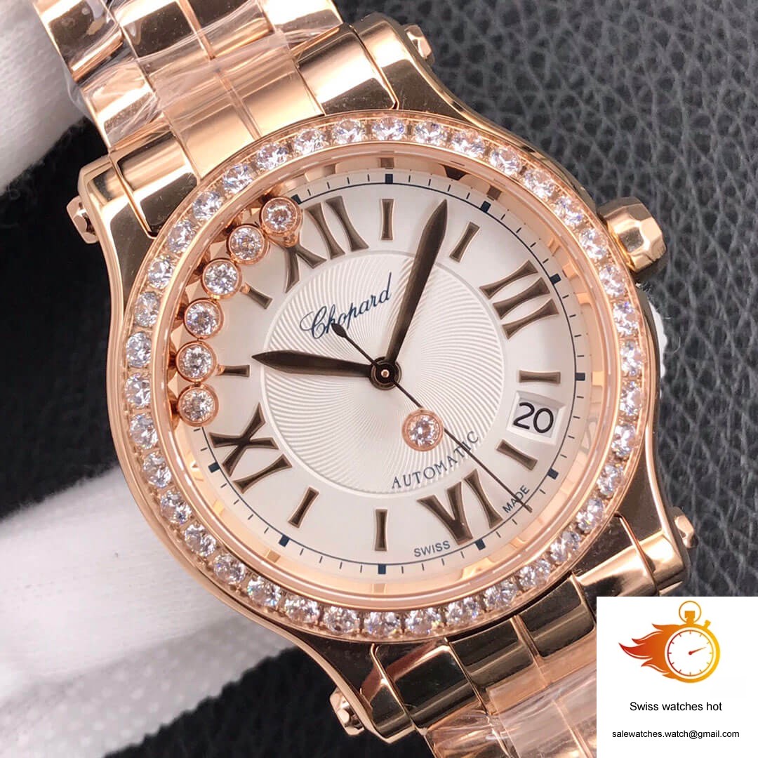 Chopard Happy Diamonds 274808-5004 YF Factory Rose Gold Silver Dial 4 Chopard Happy Diamonds 274808-5004 YF Factory Rose Gold Silver Dial 4