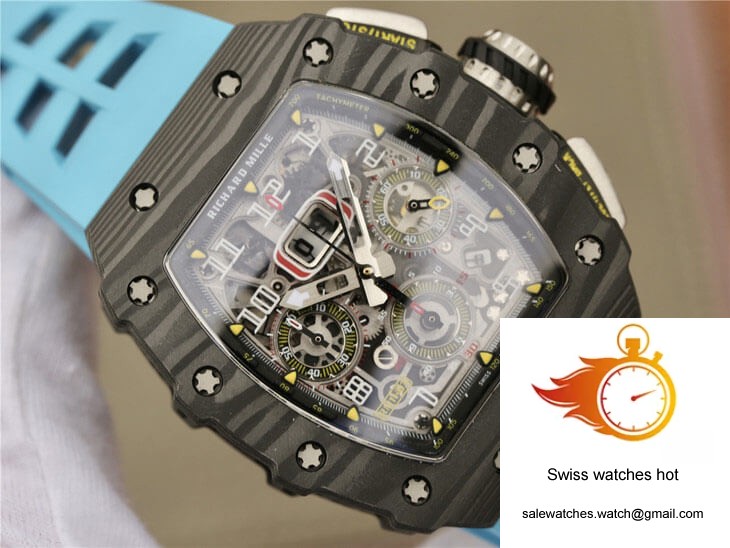 Richard Mille RM11-03 KV Factory Carbon Fiber Blue Strap 4 Richard Mille RM11-03 KV Factory Carbon Fiber Blue Strap 4