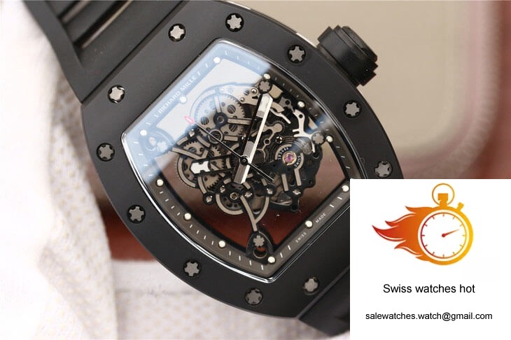 Richard Mille RM055 KV Factory Ceramics Black Strap 4 Richard Mille RM055 KV Factory Ceramics Black Strap 4