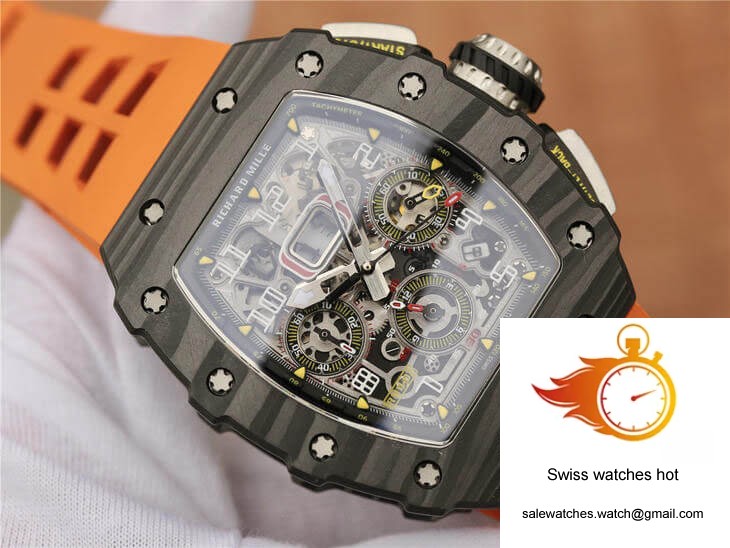 Richard Mille RM11-03 KV Factory Carbon Fiber Orange Strap 4 Richard Mille RM11-03 KV Factory Carbon Fiber Orange Strap 4