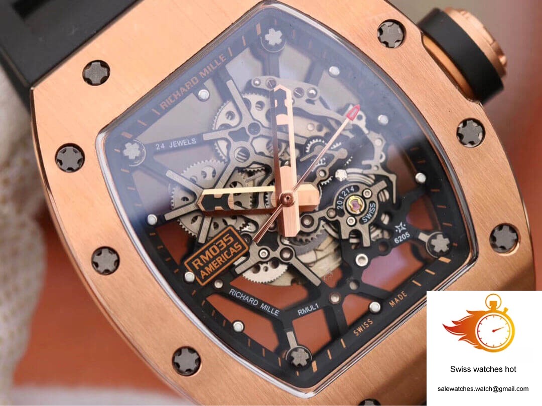 Richard Mille RM035 Americas KV Factory Rose Gold Black Strap 4 Richard Mille RM035 Americas KV Factory Rose Gold Black Strap 4