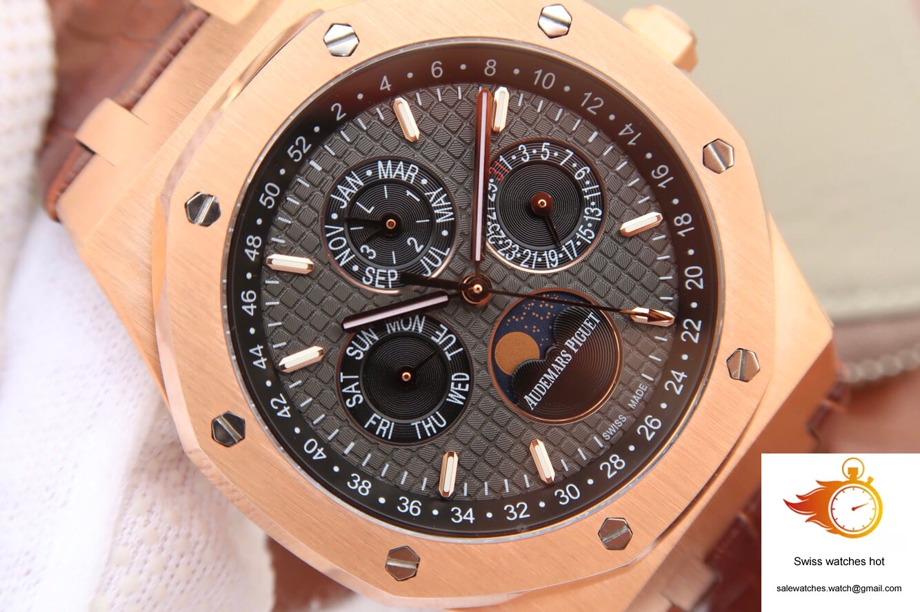 Audemars Piguet Royal Oak Perpetual Calendar 26574 JF Factory Rose Gold Grey Dial 4 Audemars Piguet Royal Oak Perpetual Calendar 26574 JF Factory Rose Gold Grey Dial 4