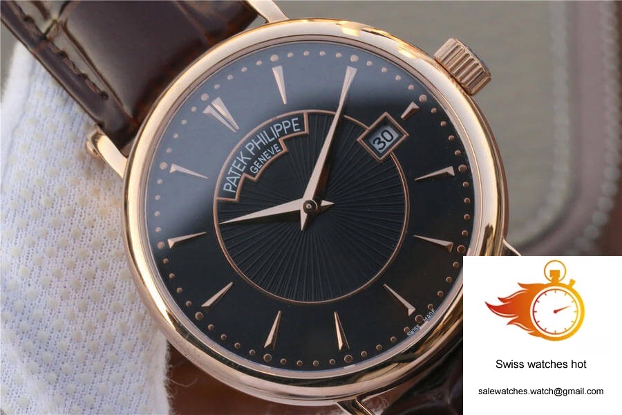 Patek Philippe Calatrava ZF Factory Rose Gold Black Dial 4 Patek Philippe Calatrava ZF Factory Rose Gold Black Dial 4