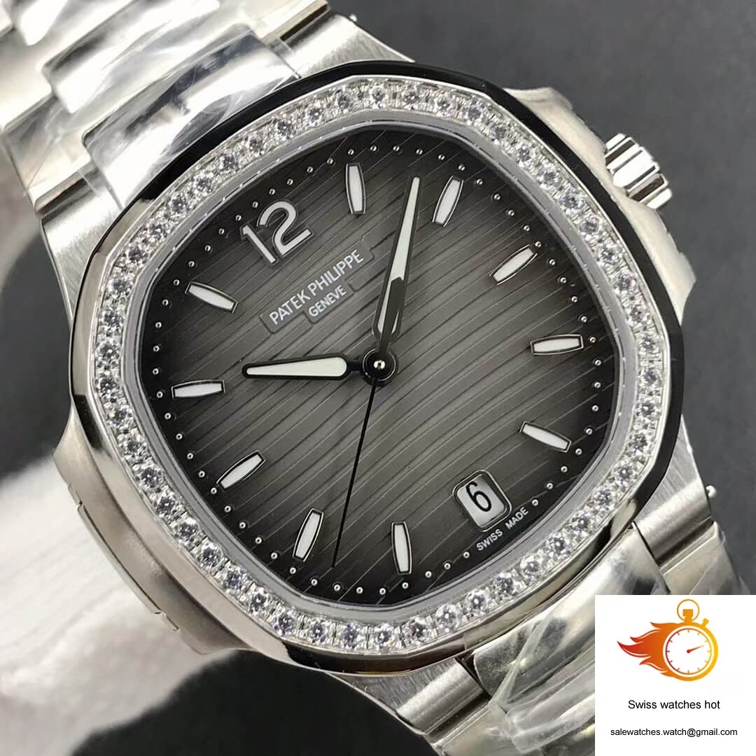Patek Philippe Nautilus Ladies 7118-1200A-011 PF Factory Gray Black Gradient Dial 4 Patek Philippe Nautilus Ladies 7118-1200A-011 PF Factory Gray Black Gradient Dial 4