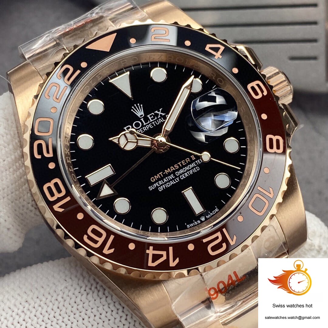 Rolex GMT Master II 126715CHNR-0001 GM Factory Rose Gold Black Dial 4 Rolex GMT Master II 126715CHNR-0001 GM Factory Rose Gold Black Dial 4