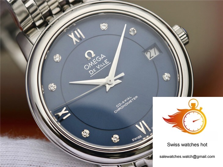 Omega De Ville 424.10.33.20.53.001 MKS Factory Diamond Blue Dial 4 Omega De Ville 424.10.33.20.53.001 MKS Factory Diamond Blue Dial 4