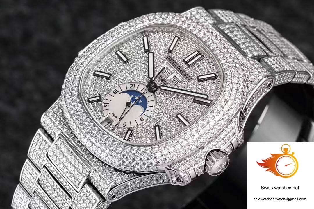 Patek Philippe Nautilus 5726/1A-014 R8 Factory Gypsophila Silver Diamond 4 Patek Philippe Nautilus 5726/1A-014 R8 Factory Gypsophila Silver Diamond 4