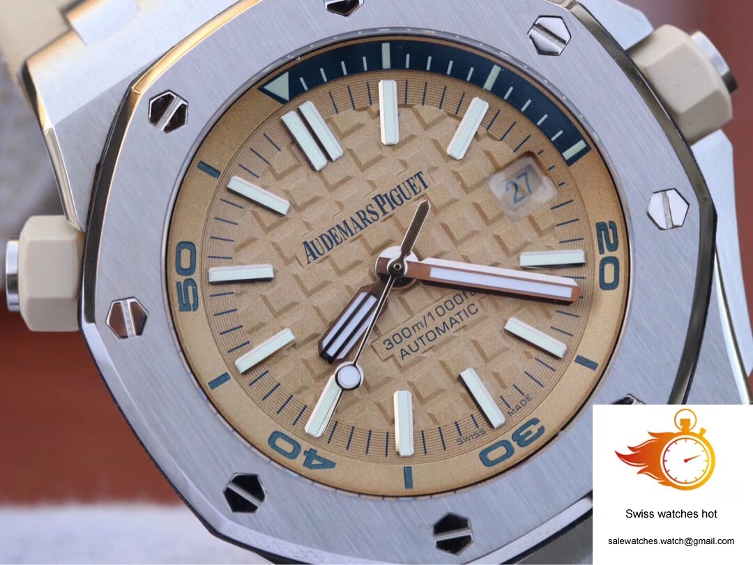 Audemars Piguet Royal Oak Offshore 15710ST.OO.A085CA.01 JF Factory Beige Dial 4 Audemars Piguet Royal Oak Offshore 15710ST.OO.A085CA.01 JF Factory Beige Dial 4
