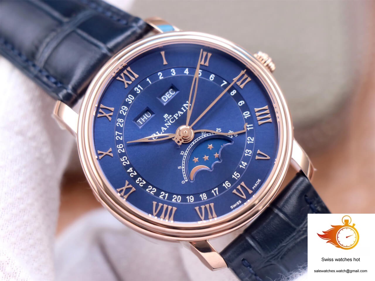Blancpain Villeret 6654-3640-55 OM Factory V3 Blue Dial 4 Blancpain Villeret 6654-3640-55 OM Factory V3 Blue Dial 4