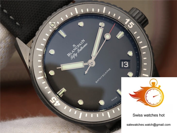 Blancpain Fifty Fathoms Bathyscaphe 5000-0130-B52-B GF Factory Black Ceramic 4 Blancpain Fifty Fathoms Bathyscaphe 5000-0130-B52-B GF Factory Black Ceramic 4