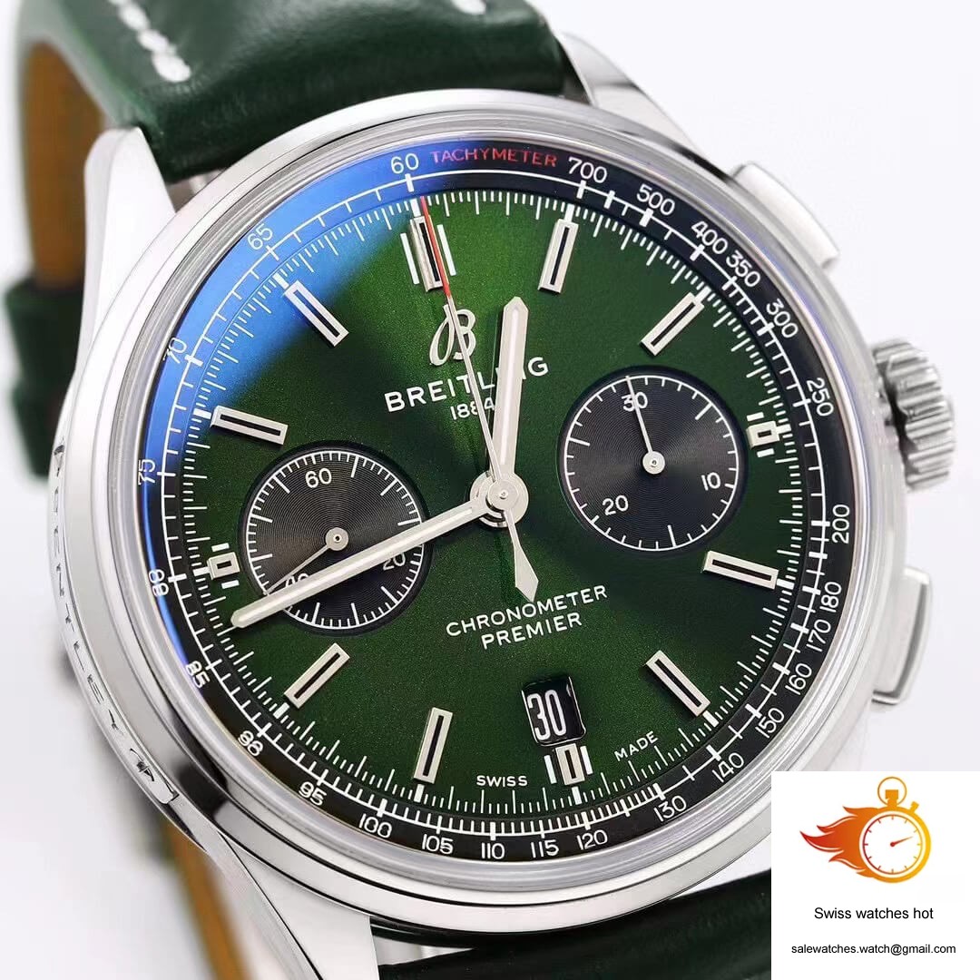 Breitling Premier B01 Chronograph AB0118A11L1X1 GF Factory V2 Green Dial 4 Breitling Premier B01 Chronograph AB0118A11L1X1 GF Factory V2 Green Dial 4