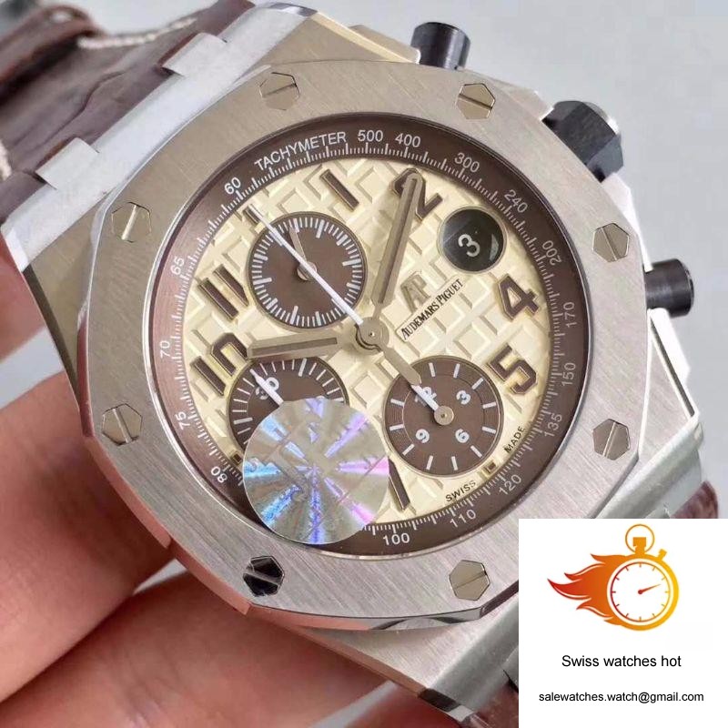 Audemars Piguet Royal Oak Offshore 26470ST.OO.A801CR.01 JF Factory V2 Beige Dial 4 Audemars Piguet Royal Oak Offshore 26470ST.OO.A801CR.01 JF Factory V2 Beige Dial 4