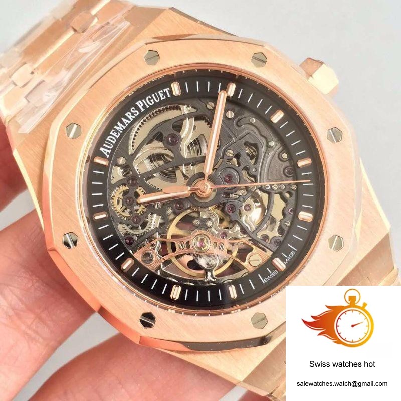 Audemars Piguet Royal Oak 15407OR.OO.1220OR.01 JF Factory Skeleton Dial 4 Audemars Piguet Royal Oak 15407OR.OO.1220OR.01 JF Factory Skeleton Dial 4