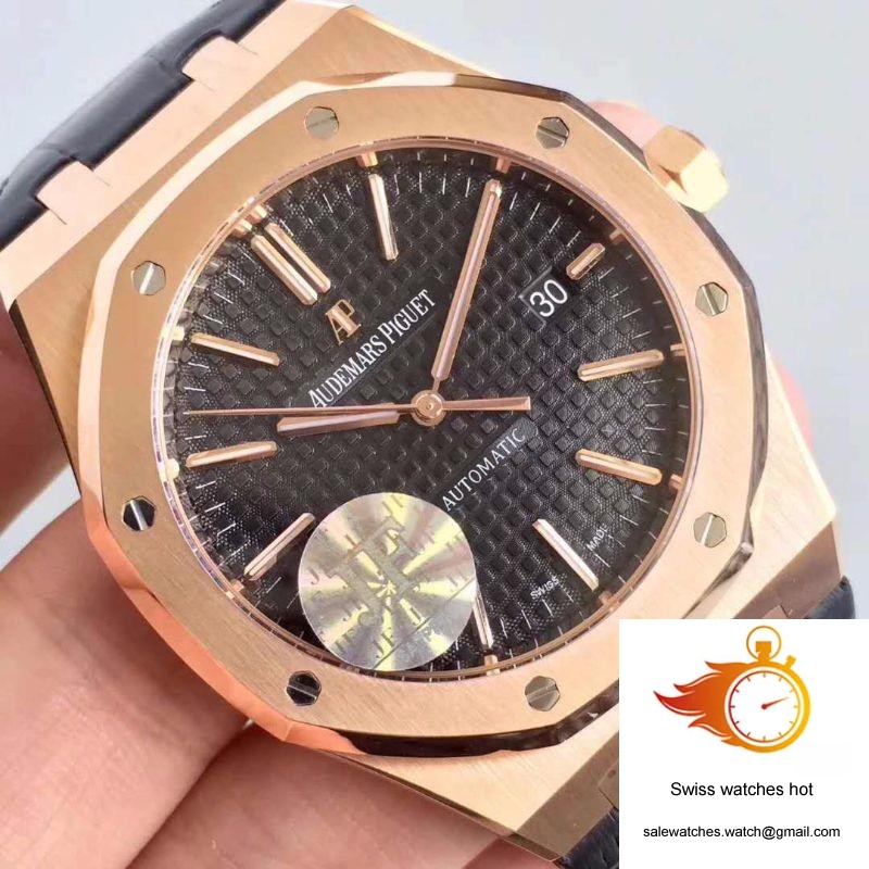 Audemars Piguet Royal Oak 15400 JF Factory Leather Strap Black Dial 4 Audemars Piguet Royal Oak 15400 JF Factory Leather Strap Black Dial 4