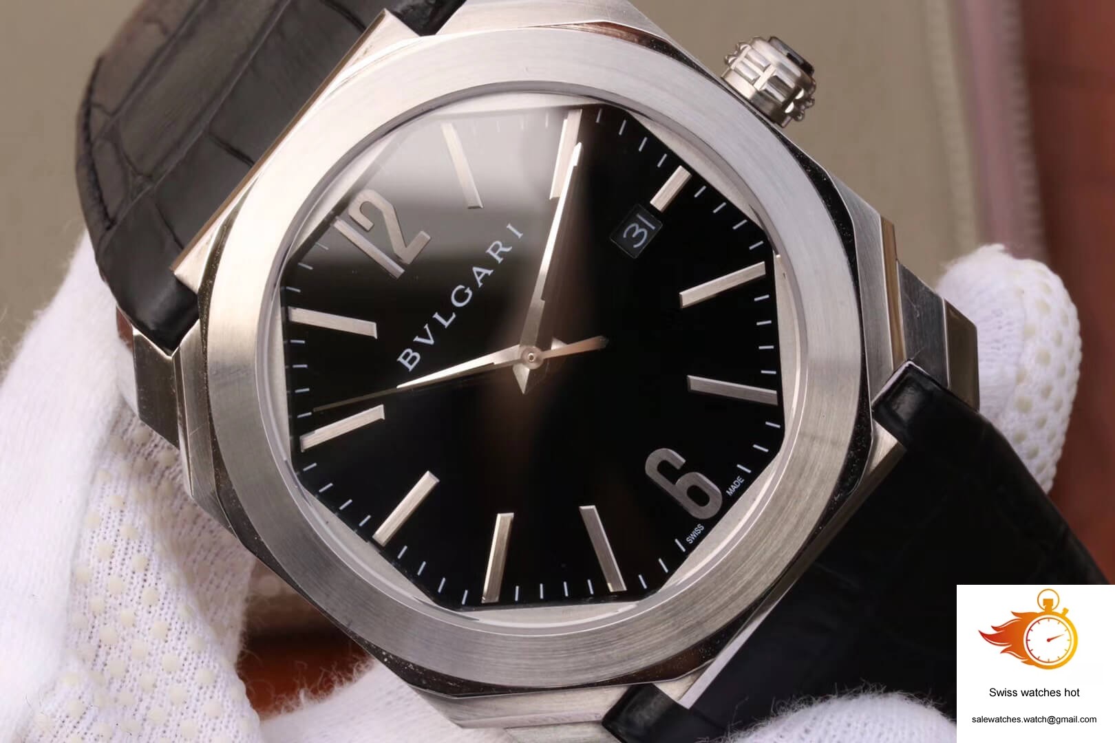 Bvlgari Octo 101964 BGO41BSLD Stainless Steel Bezel 4 Bvlgari Octo 101964 BGO41BSLD Stainless Steel Bezel 4