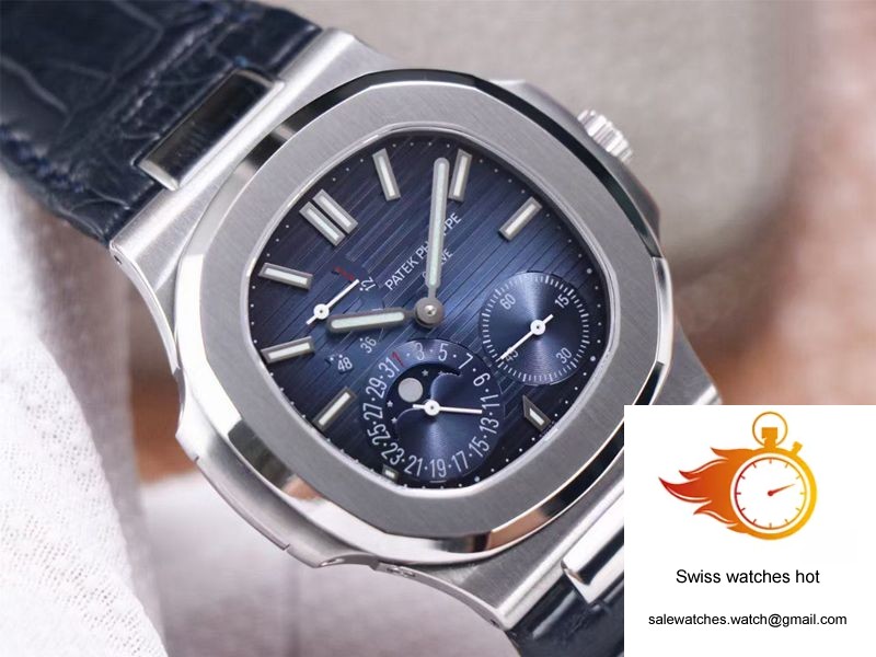 Patek Philippe Nautilus 5712/1A-001 PF Factory Blue Dial Leather Strap 4 Patek Philippe Nautilus 5712/1A-001 PF Factory Blue Dial Leather Strap 4