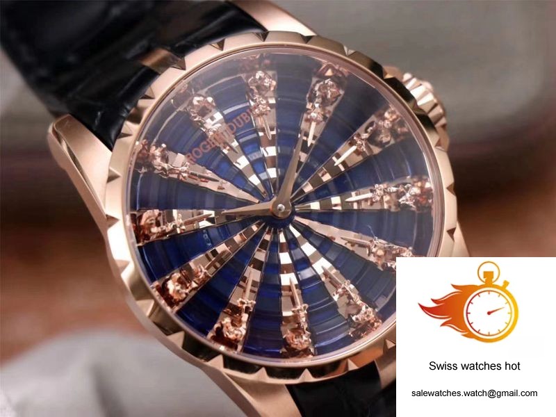 Roger Dubuis Excalibur RDDBEX0684 ZZ Factory Rose Gold Blue Dial 4 Roger Dubuis Excalibur RDDBEX0684 ZZ Factory Rose Gold Blue Dial 4