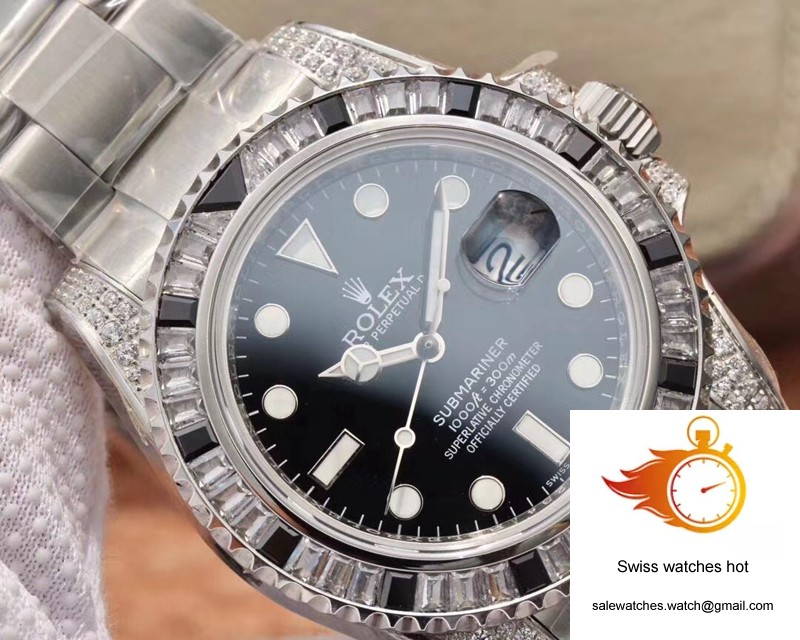 Rolex Submariner Date 116610LN Diamond Customized Edition GS Factory Black Dial 4 Rolex Submariner Date 116610LN Diamond Customized Edition GS Factory Black Dial 4