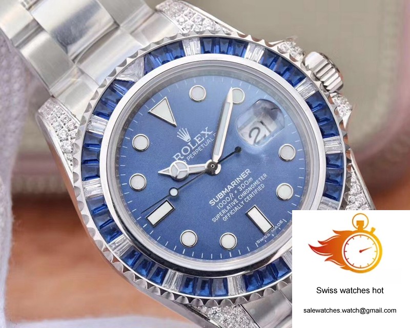 Rolex Submariner Date 116619LB Diamond Customized Edition GS Factory Blue Dial 4 Rolex Submariner Date 116619LB Diamond Customized Edition GS Factory Blue Dial 4
