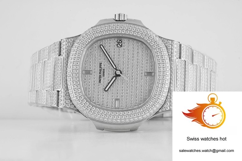 Patek Philippe Nautilus 5719/10G-010 PPF Factory V4 Silver Diamond 4 Patek Philippe Nautilus 5719/10G-010 PPF Factory V4 Silver Diamond 4