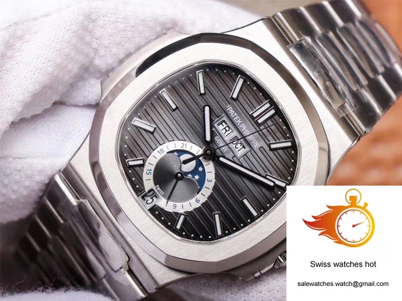 PF Factory Patek Philippe Nautilus 5726/1A-001 Moonphase Gray Dial 4 PF Factory Patek Philippe Nautilus 5726/1A-001 Moonphase Gray Dial 4