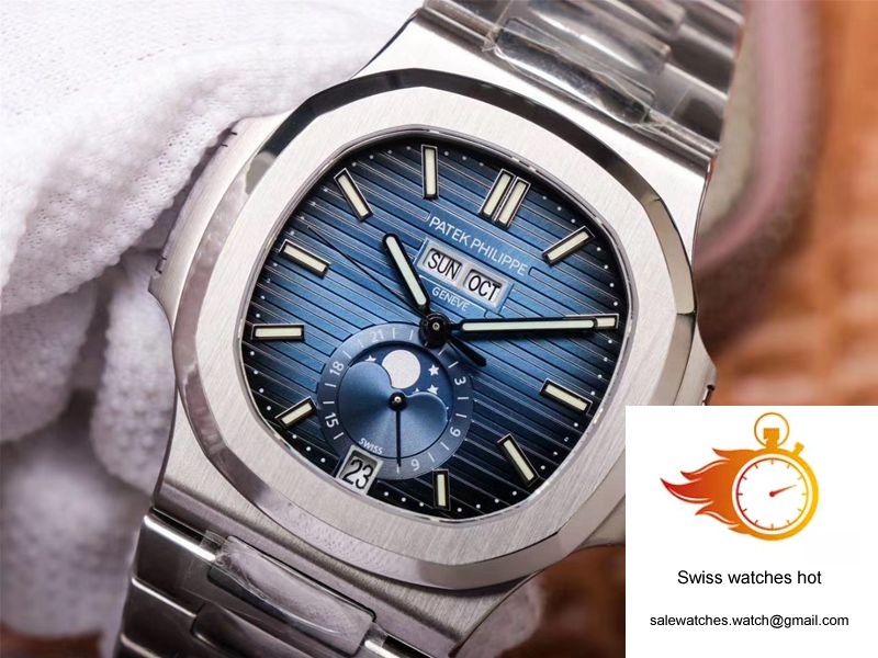 PF Factory Patek Philippe Nautilus 5726/1A-014 Moonphase Blue Gradient Black Dial 4 PF Factory Patek Philippe Nautilus 5726/1A-014 Moonphase Blue Gradient Black Dial 4