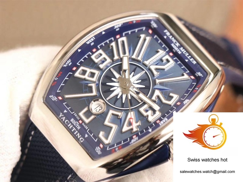 Franck Muller MEN'S Collection V45 SC DT AC BL Yachting ZF Factory Blue Dial 4 Franck Muller MEN'S Collection V45 SC DT AC BL Yachting ZF Factory Blue Dial 4