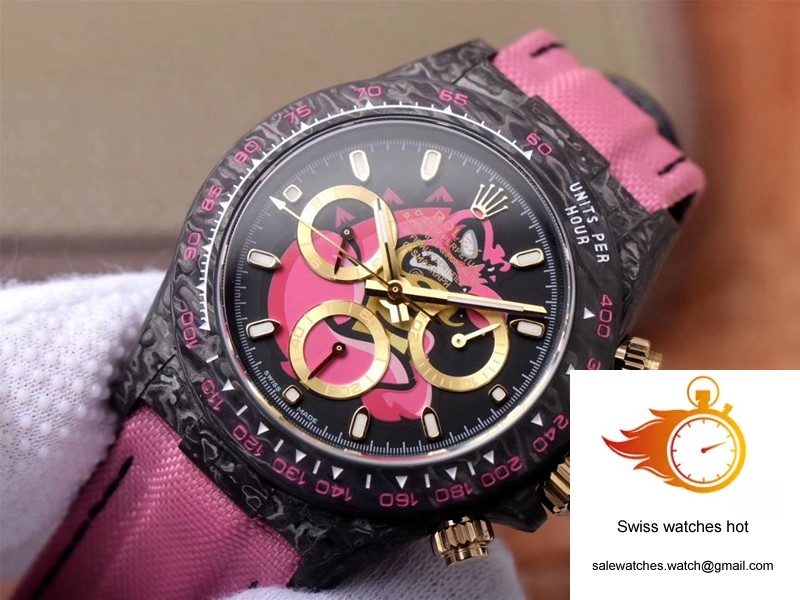 Rolex Daytona Cosmos Chronograph Carbon Fiber Edition Pink Exploded Dragon Dial 4 Rolex Daytona Cosmos Chronograph Carbon Fiber Edition Pink Exploded Dragon Dial 4