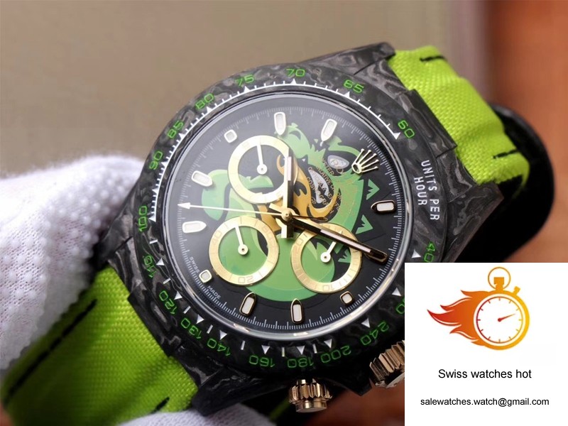 Rolex Daytona Cosmos Chronograph Carbon Fiber Edition Green Exploded Dragon Dial 4 Rolex Daytona Cosmos Chronograph Carbon Fiber Edition Green Exploded Dragon Dial 4