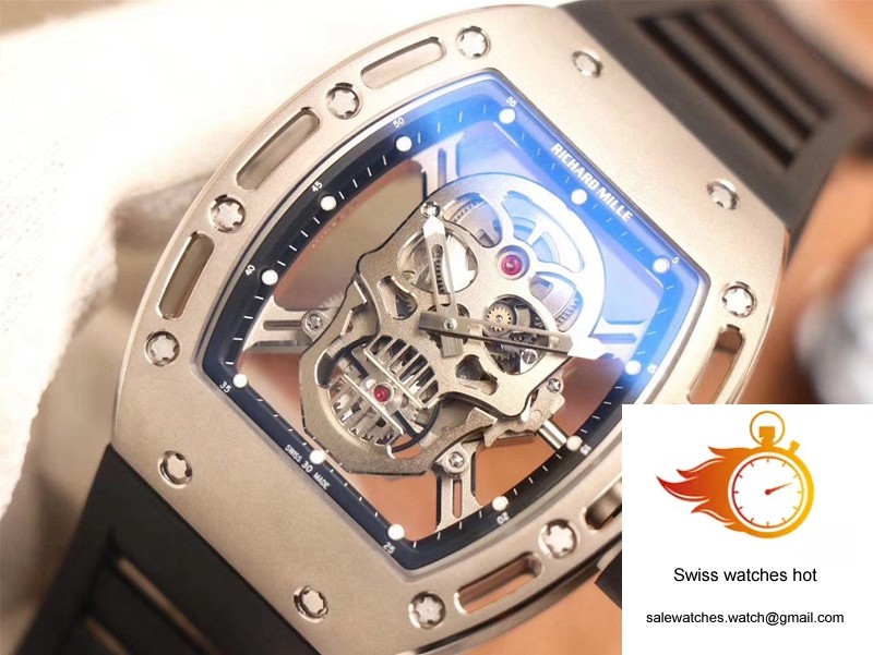 Richard Mille RM052 ZF Factory Silver Titanium Skull Dial 4 Richard Mille RM052 ZF Factory Silver Titanium Skull Dial 4
