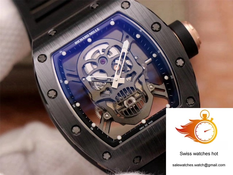 Richard Mille RM052-01 ZF Factory Black Ceramic Grey Skull Dial 4 Richard Mille RM052-01 ZF Factory Black Ceramic Grey Skull Dial 4